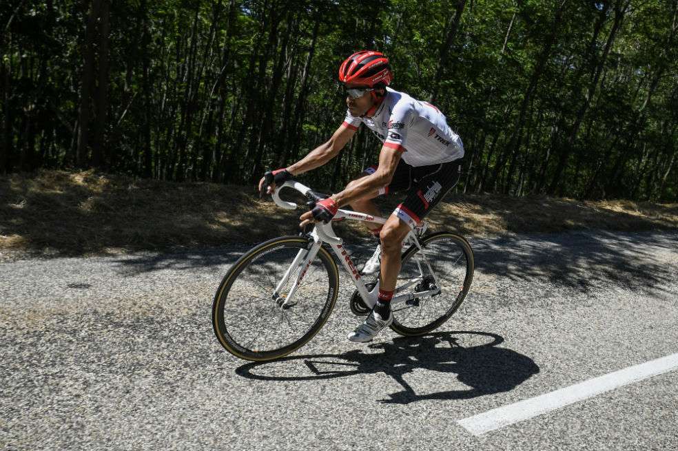 Alberto Contador, ciclista del Trek.  / AFP
