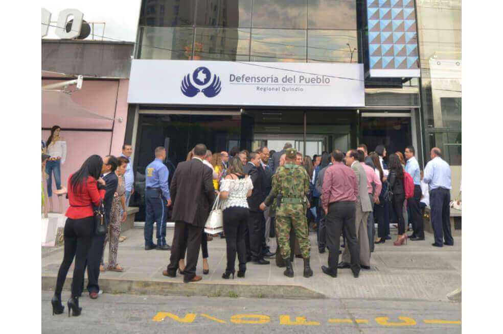 La sede de la Defensoría del Pueblo de Quindío fue inaugurada en Armenia en agosto de 2016. Allí, en días pasados se han llevado a cabo manifestaciones contra el nombramiento de Luisa Fernanda León. / Defensoría del Pueblo