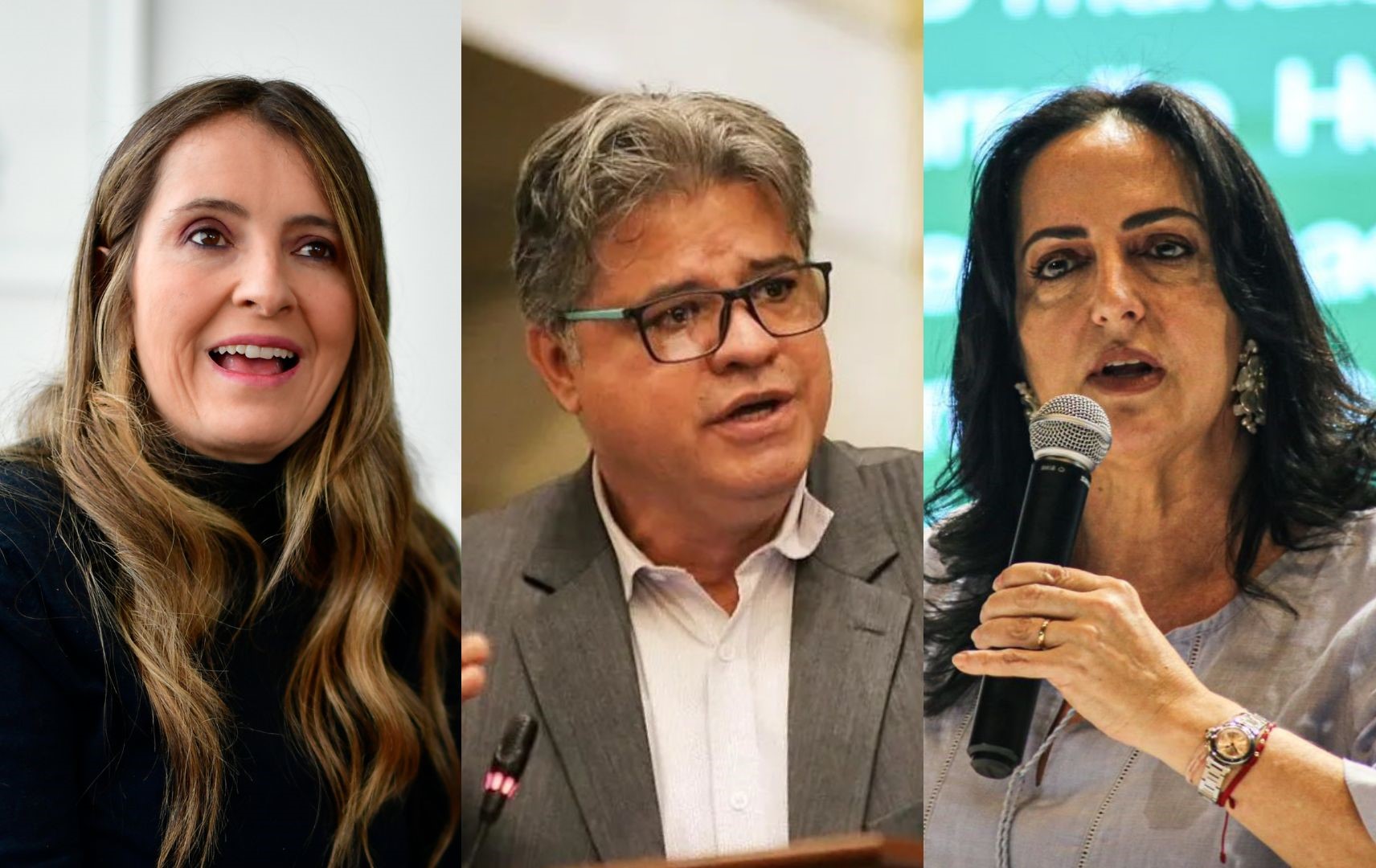 Senadores Paloma Valencia, Wilson Arias y María Fernanda Cabal.