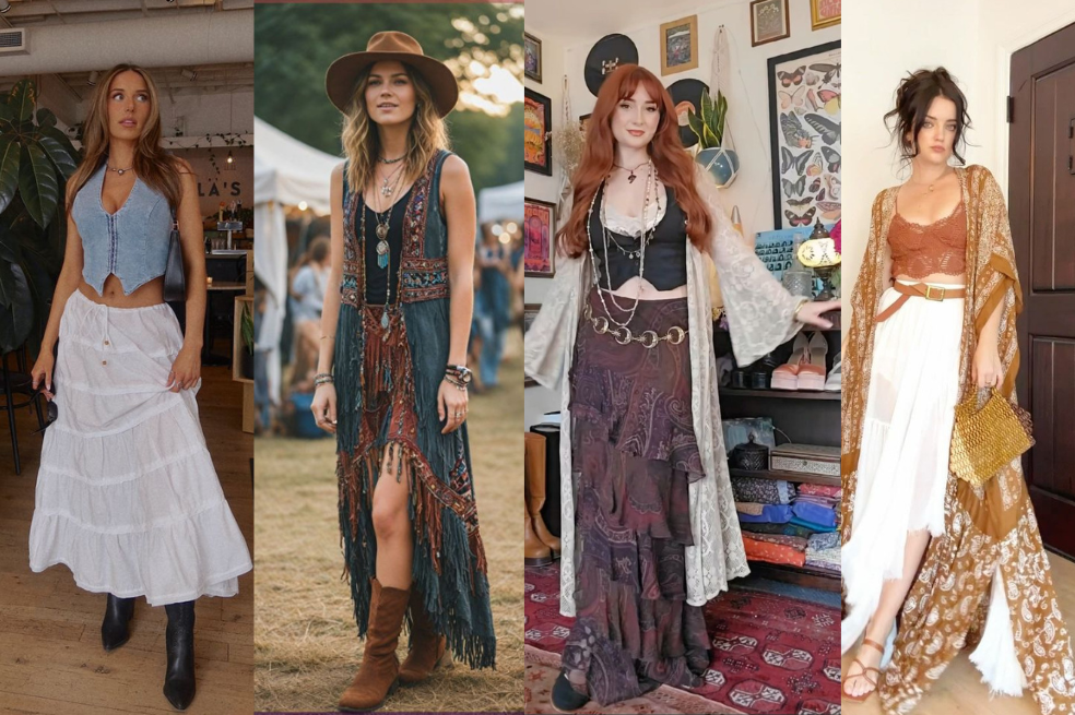 dress code boho chic mujer 3 outfits con estilo que serán inspiración para este verano Color:Black/Turquoise Elegant A-line Wedding Dress model1 Look boho