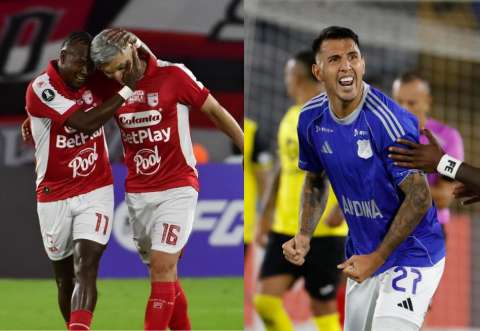 El semestre de Santa Fe y Millonarios: entre la ilusión cardenal y la crisis azul