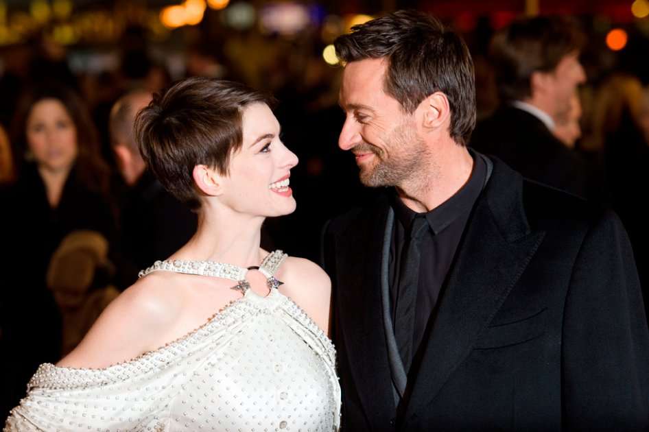 Los actores Anne Hathaway y Hugh Jackman, protagonistas de "Los Miserables".
