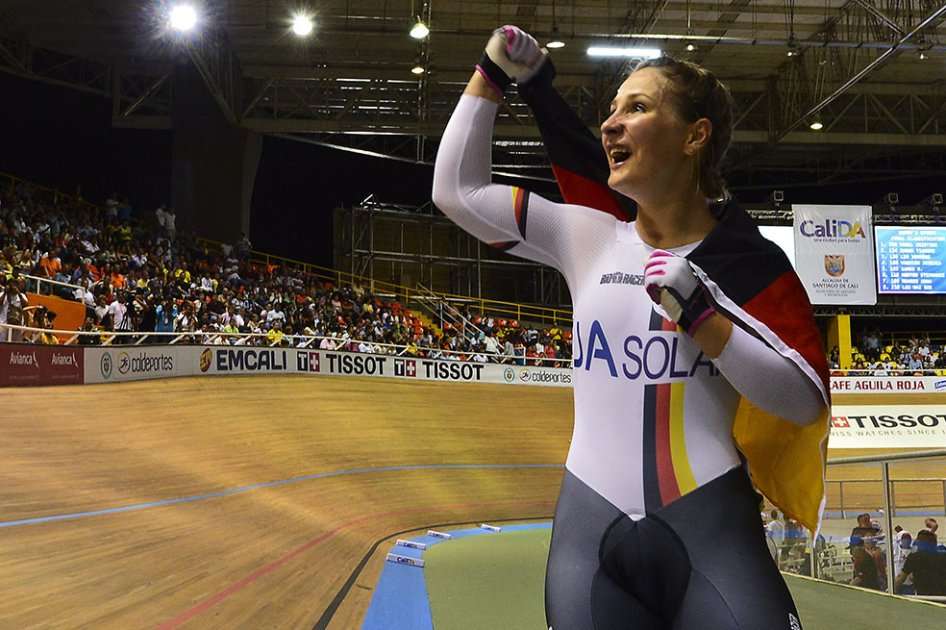 Kristina Vogel, campeona olímpica que quedó en silla de ruedas. / AFP