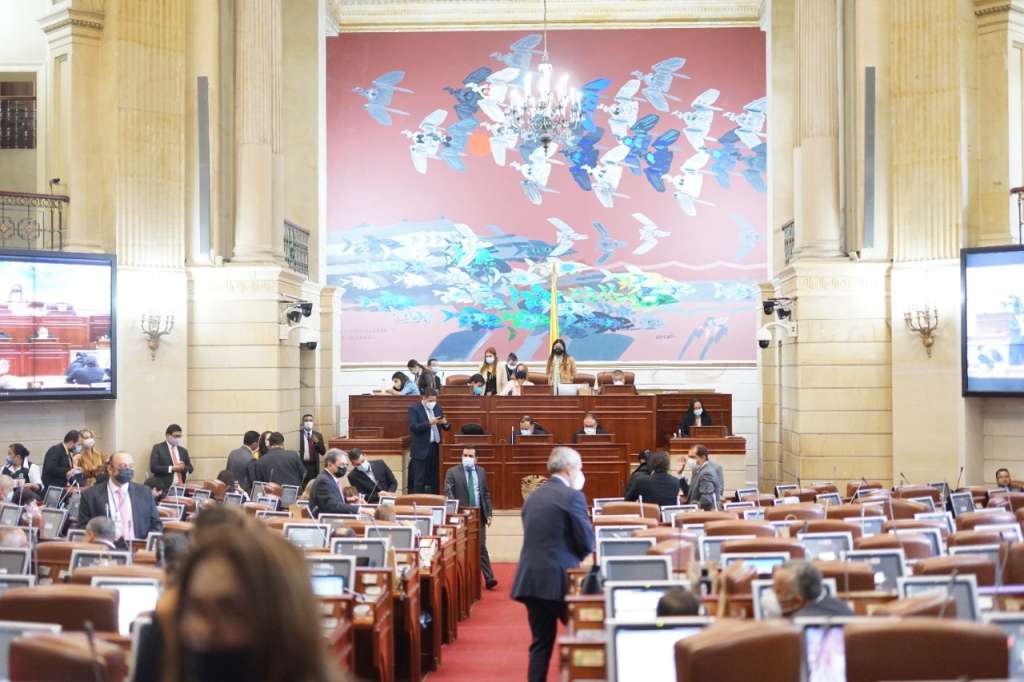 Plenaria de la Cámara de Representantes durante el debate de aprobación de la reforma tributaria.