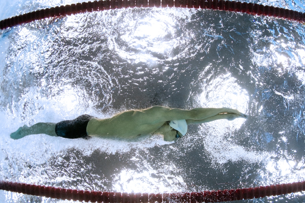 El nadador estadounidense Michael Phelps listo para competir en los Olímpicos de Río de Janeiro. / AFP