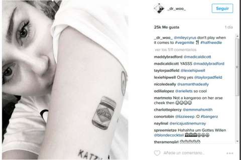 Miley Cyrus dedica su nuevo tatuaje a Liam Hemsworth