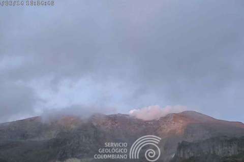 Este es el estado del volcán Nevado del Ruiz el 18 de junio