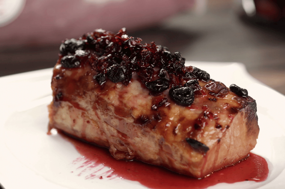 Receta Lomo de cerdo con arándanos