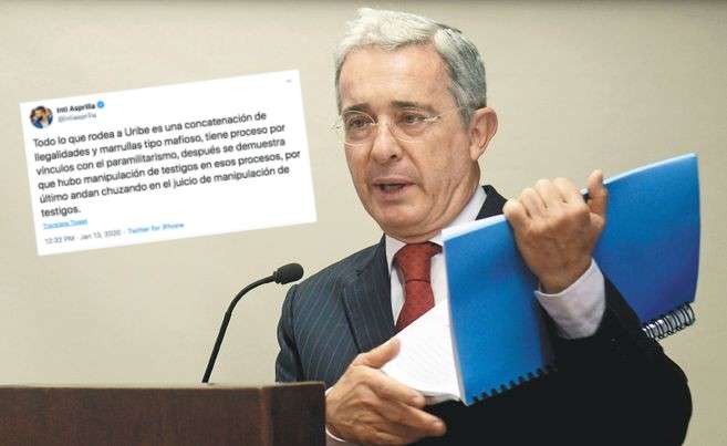 Álvaro Uribe denuncia a Inti Asprilla