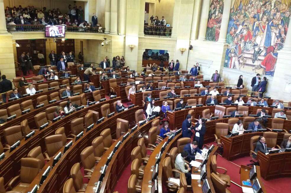 Así lucía el debate de las Comisiones Económicas Conjuntas de Senado y Cámara a las 11:00 a. m. / Cortesía - Twitter @charoguerra