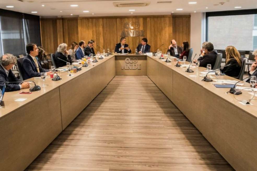 El presidente electo, Iván Duque en reunión con los empresarios colombianos. / ANDI