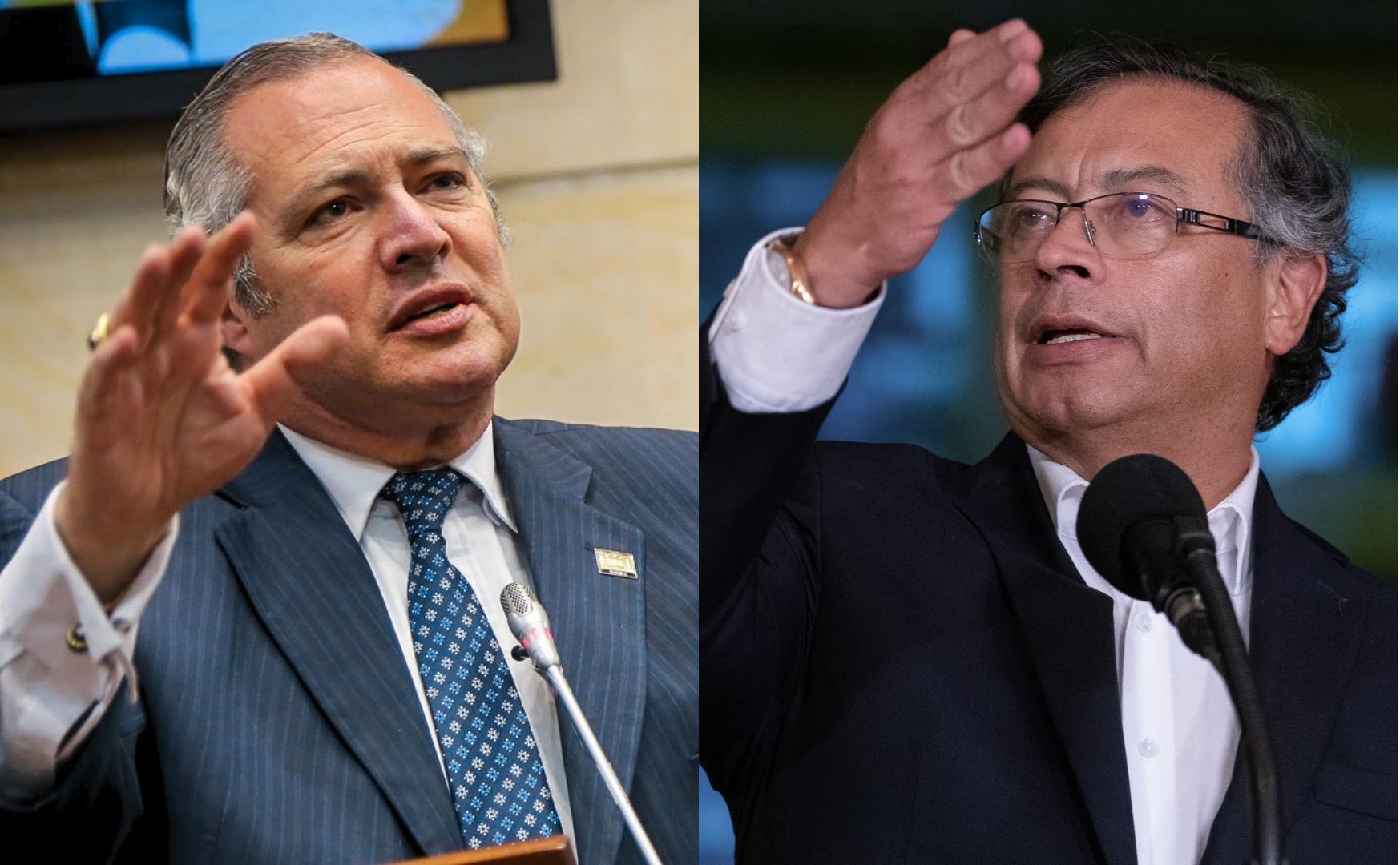 Presidente del Congreso, Iván Name, y presidente Gustavo Petro.