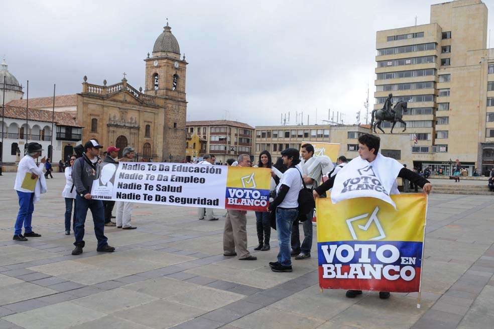 Los promotores del voto en blanco están exigiendo que se les dé acceso a los medios de comunicación para promover la iniciativa. / ‘El Tiempo’