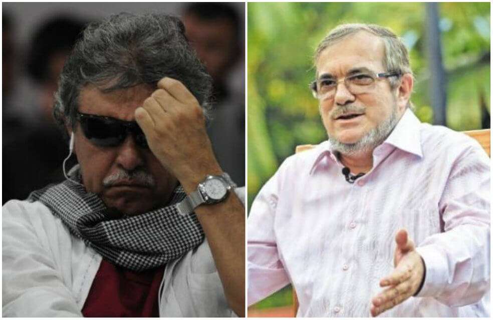 'Jesús Santrich' y Rodrigo Londoño, mejor conocido como 'Timochenko'. / Izquierda: Mauricio Alvarado-El Espectador, derecha:EFE.