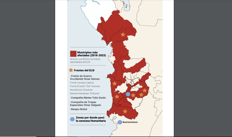 Mapa tomado del informe del CINEP.
