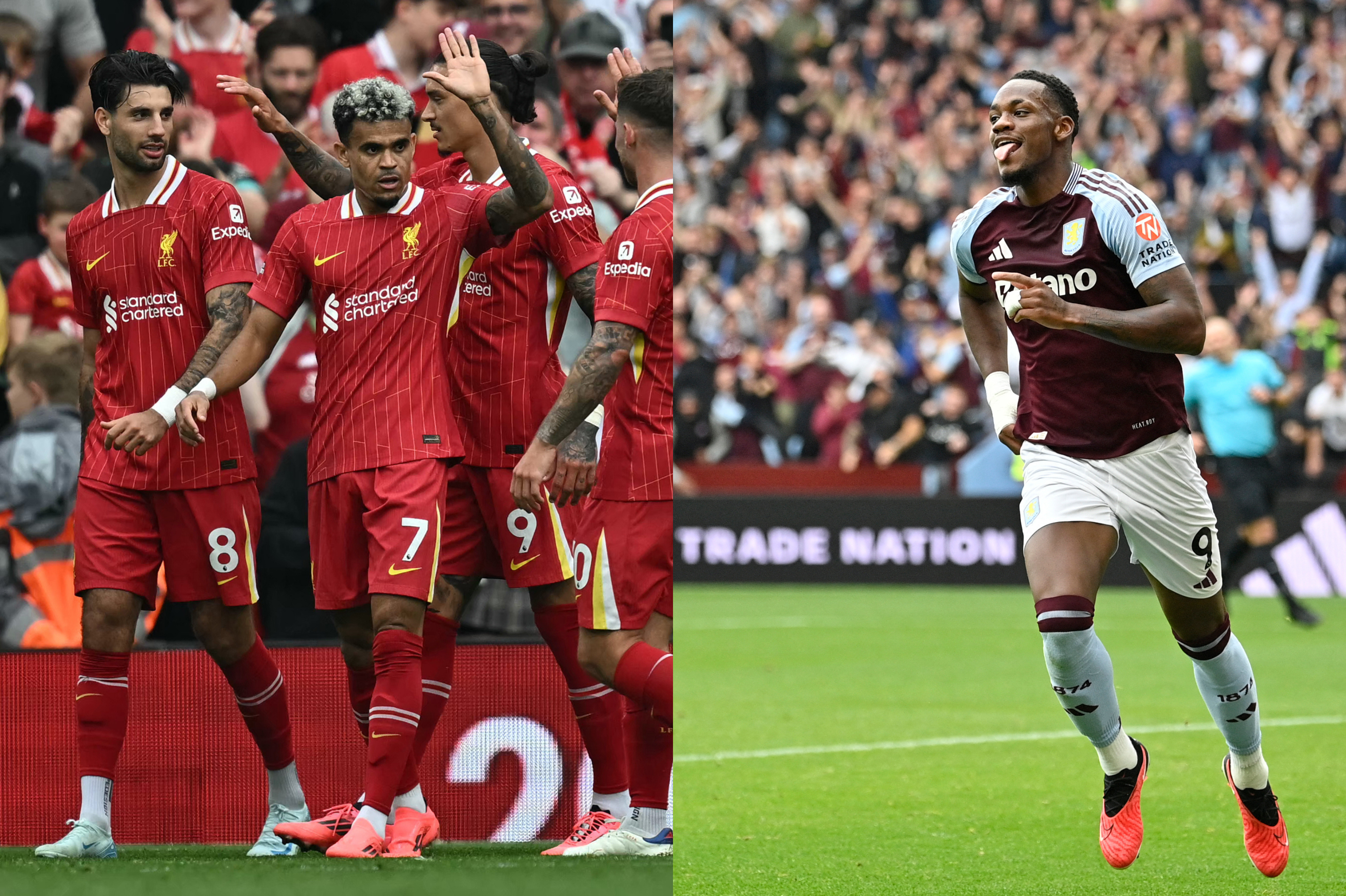 Luis Díaz (Liverpool) y Jhon Jader Durán (Aston Villa) viven un momento dulce en Inglaterra.