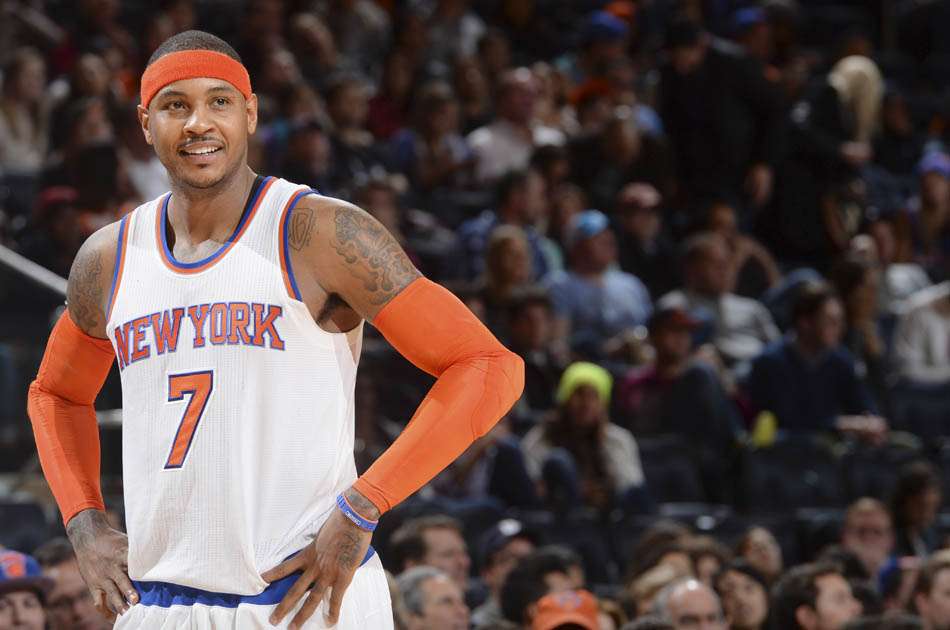 Carmelo Anthony se convirtió en el sexto jugador más joven que alcanzó la marca de los 20.000 puntos y el cuadragésimo en la historia de la liga que lo consigue. Foto: AFP