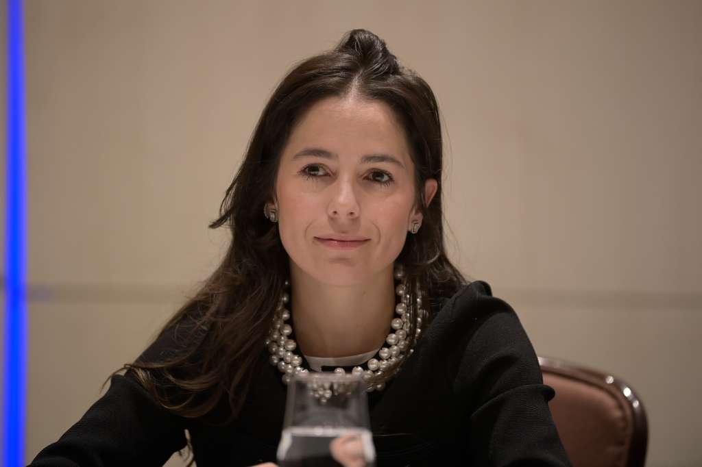 Hija de Germán Vargas Lleras, durante el lanzamiento del libro ‘La voz que permanece’, una compilación de columnas del exvicepresidente publicadas en El Tiempo entre 2022 y 2026.