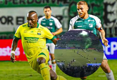 Cali y Bucaramanga igualaron en caos: expulsados e invasión del campo por hinchas, en video