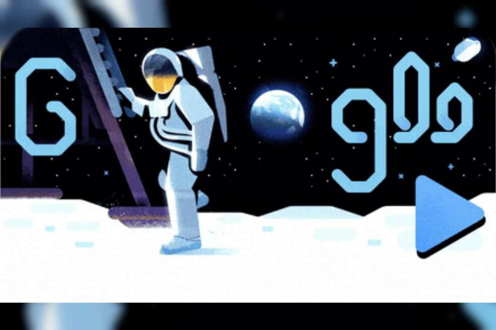Con este doodle, Google celebra los 50 años de la llegada de la humanidad a la Luna. / Google