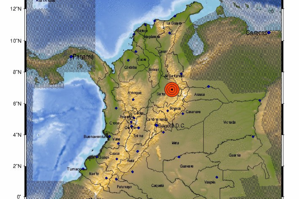Temblor de magnitud 4.5 se registró en Los Santos, Santander.