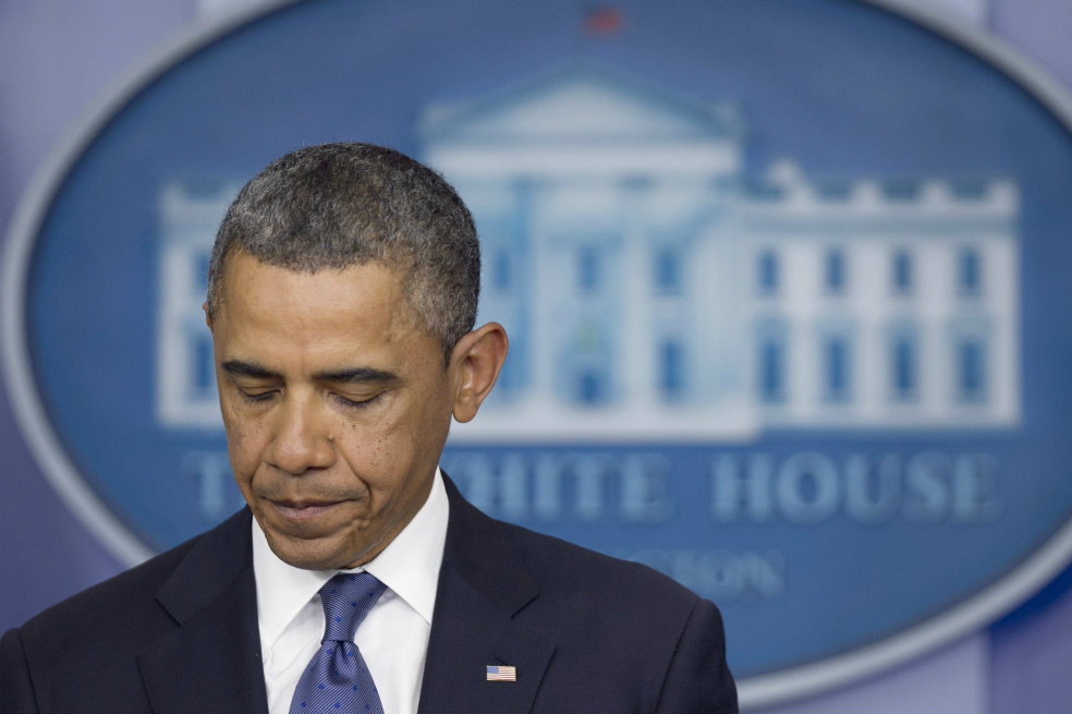 Barack Obama tras la más reciente rueda de prensa en EE.UU. / EFE