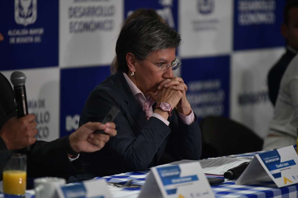Alcaldesa de Bogotá durante el Lanzamiento del programa Empleo Incluyente para jóvenes vulnerables