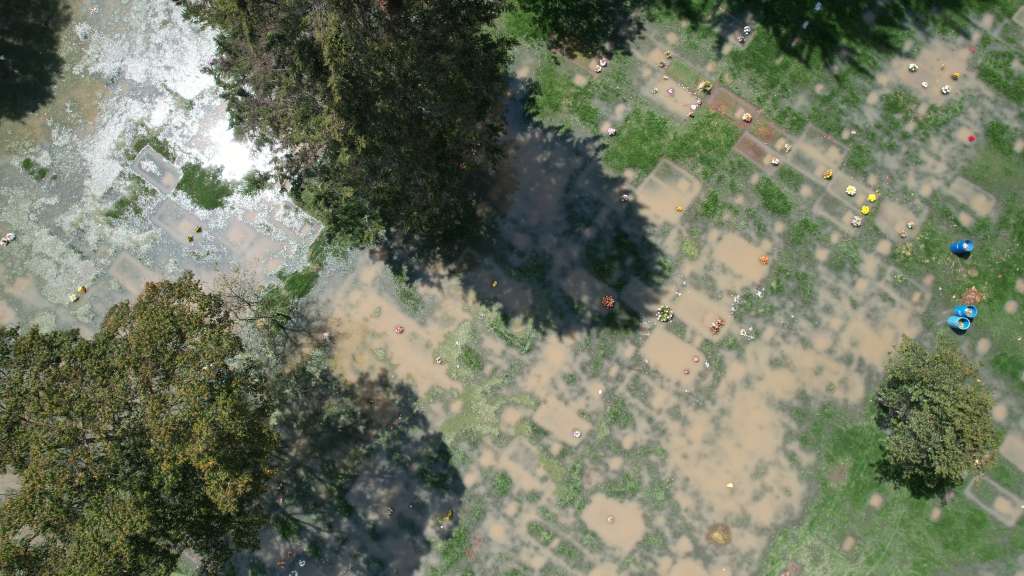 Vista aérea de la zona norte afectada por las altas precipitaciones.