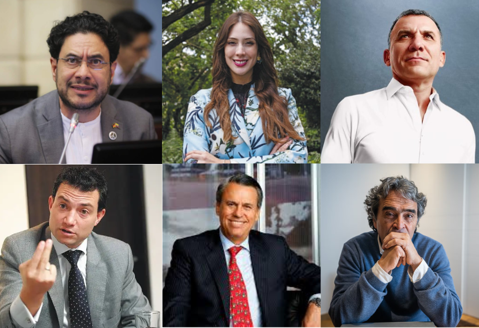 Iván Cepeda, Diana Osorio, Roy Barreras, Felipe Córdoba, Rubén Lizarralde y Sergio Fajardo.