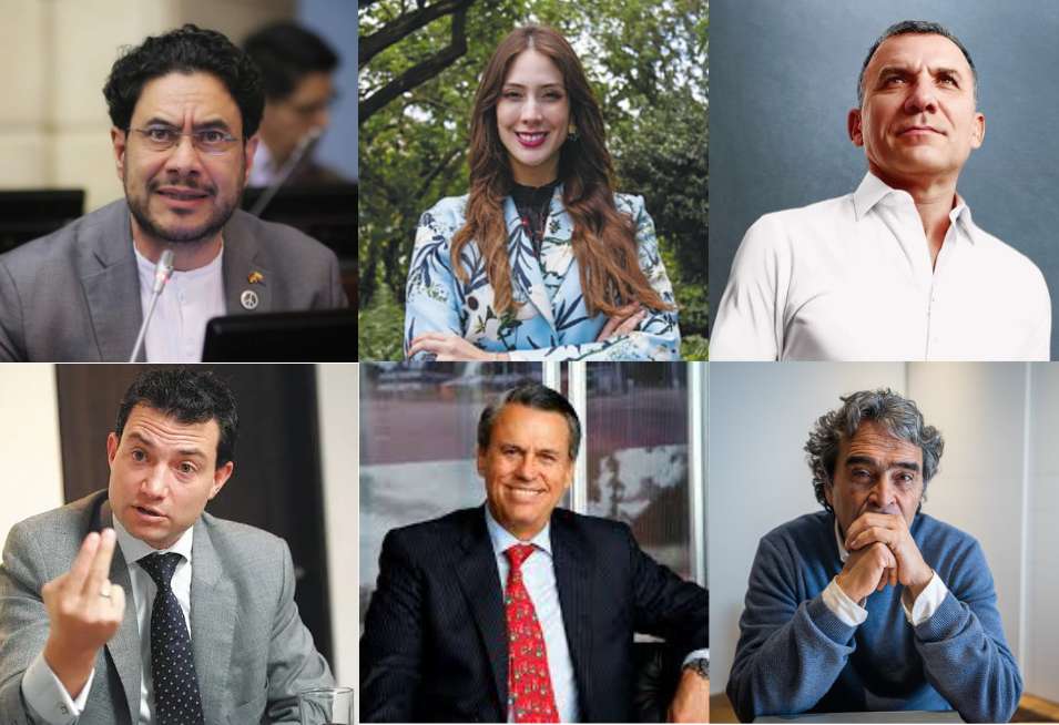 Iván Cepeda, Diana Osorio, Roy Barreras, Felipe Córdoba, Rubén Lizarralde y Sergio Fajardo.