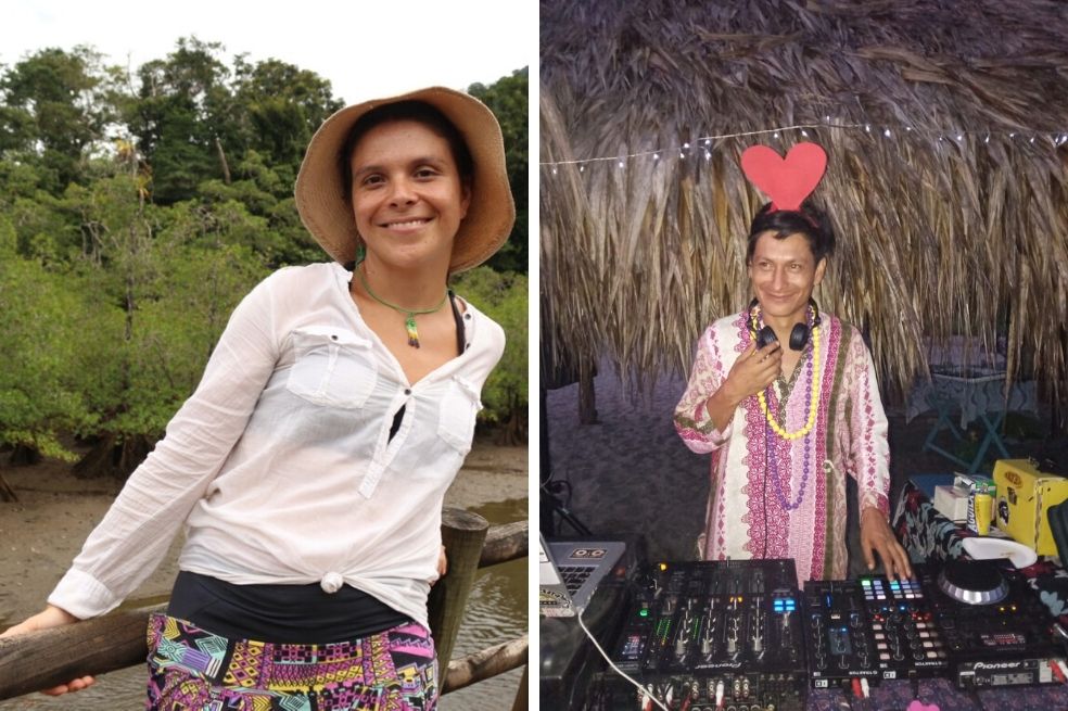 Nathalia Jiménez trabaja para la Fundación Natura como contratista del proyecto Magdalena-Cauca Vive, dedicado a la conservación de esta cuenca. Rodrigo Monsalve, antropólogo de formación, es dj en Santa Marta. / Cortesía
