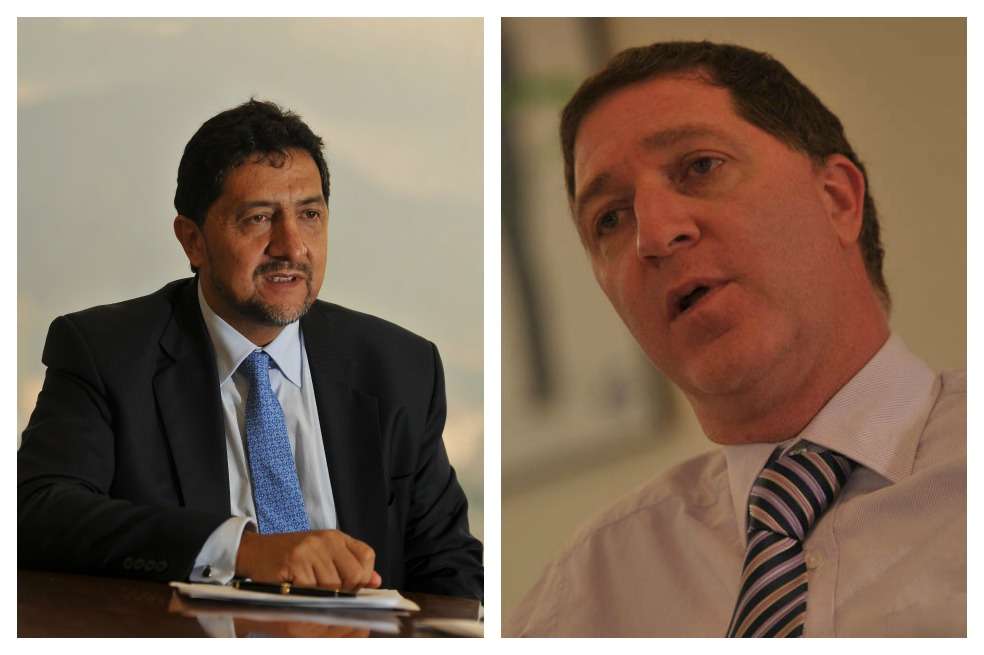 Contralor distrital, Diego Ardila y el presidente de la ETB, Saúl Kattan. / Archivo
