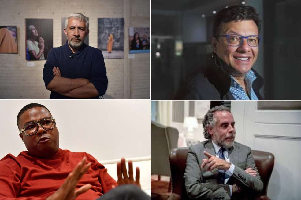 Víctor de Currea, Hollman Morris, Armando Benedetti y Daniel Garcés