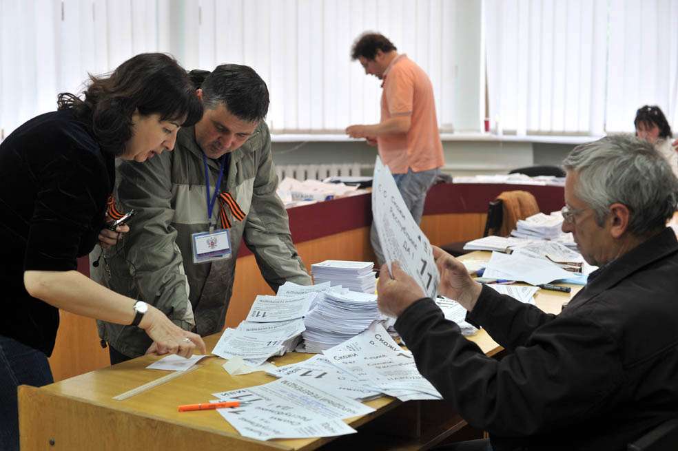 La preparación de las elecciones continúa en Donetsk. / AFP