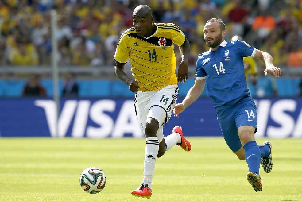 Víctor Ibarbo fue el hombre clave en la victoria de Colombia frente a Grecia. / AFP