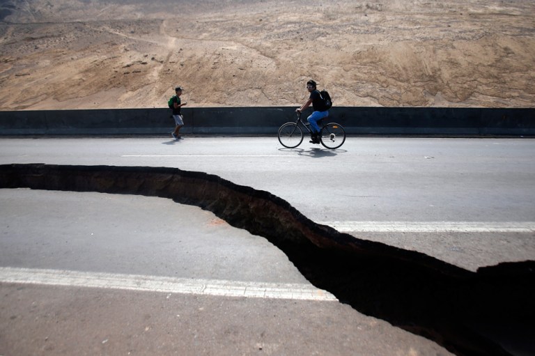El éxodo en Chile tras el sismo