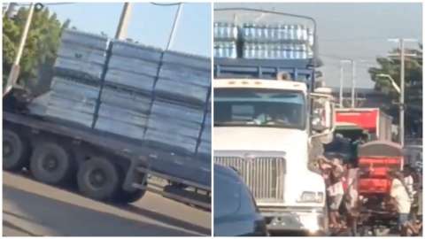 Saquearon una tractomula en vía aledaña a la zona portuaria de Barranquilla