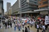 Así fue la protesta de vendedores informales en Bogotá