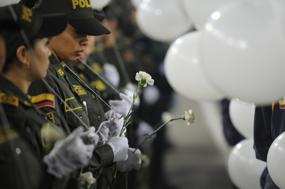 En 2016, la Policía se unió a la protesta ciudadana por la violación y muerte de Yuliana Samboní. Ahora una teniente de esa institución denuncia una violación.  / Cristian Garavito - El Espectador. 