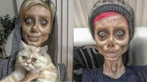 ‘Angelina Jolie iraní’ sale de la cárcel y revela cómo es su rostro en realidad