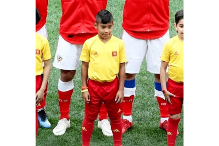 Un niño caleño: el único colombiano en la cancha durante la inauguración del Mundial