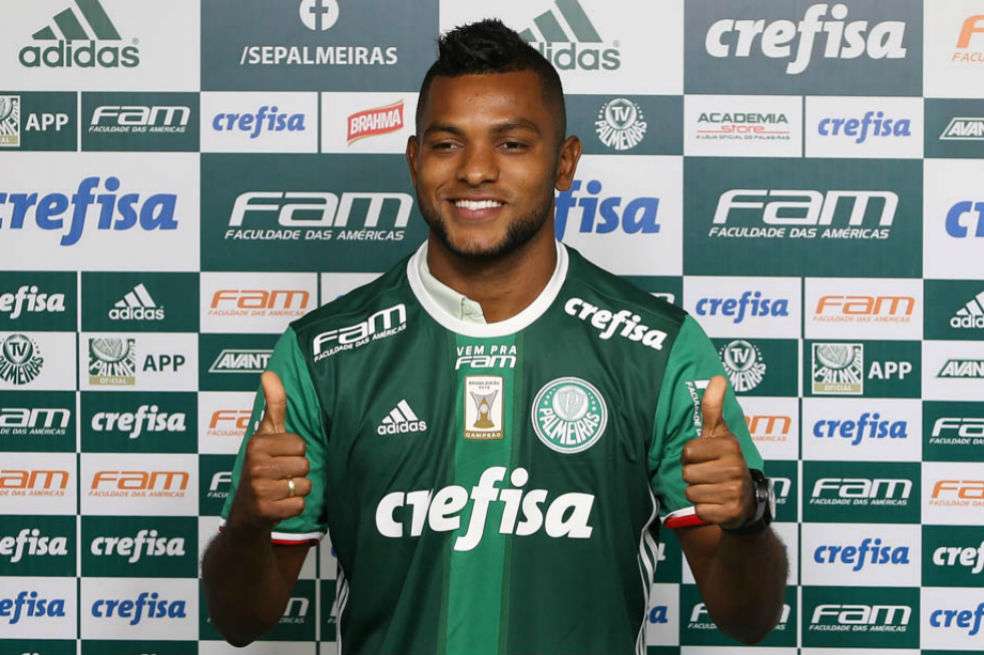 Miguel Ángel Borja fue presentado como nuevo refuerzo del Palmeiras. / Palmeiras
