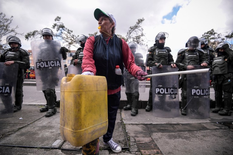 Protesta de Recicladores en Bogotá