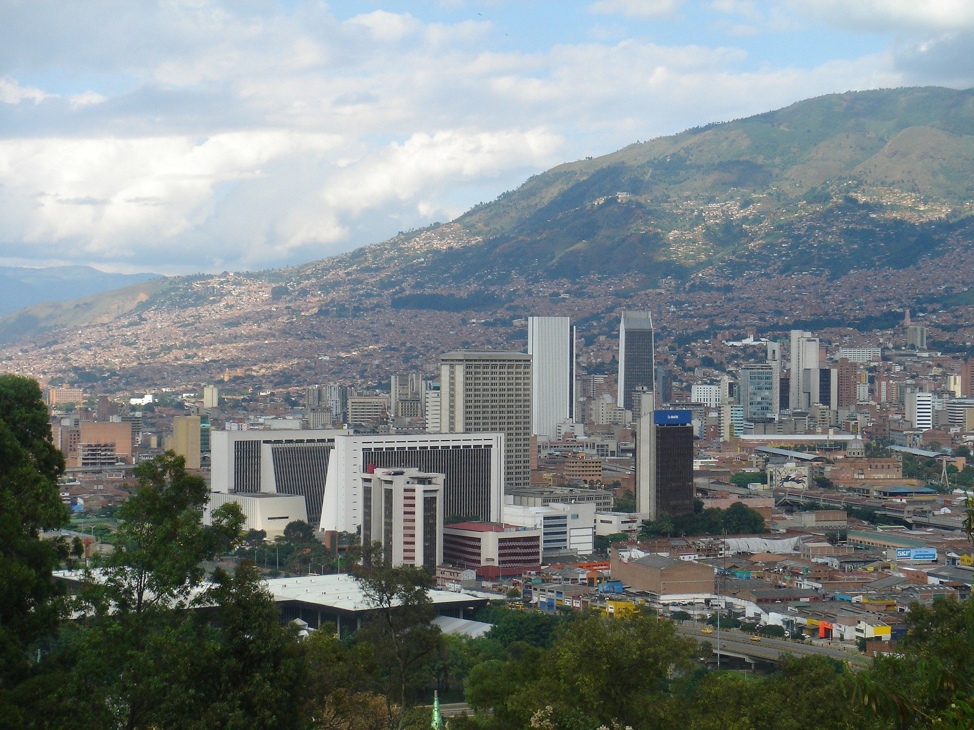 Foto panorámica de Medellín.