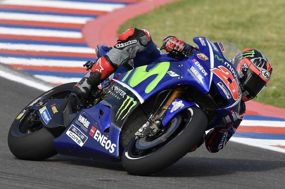 Maverick Viñales, ganador de la carrera de Moto GP, ayer en Argentina. / Equipo Yamaha