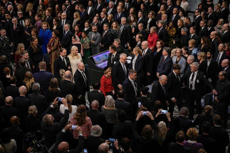 Ceremonia entrega Premio Nobel de Paz a María Corina Machado.