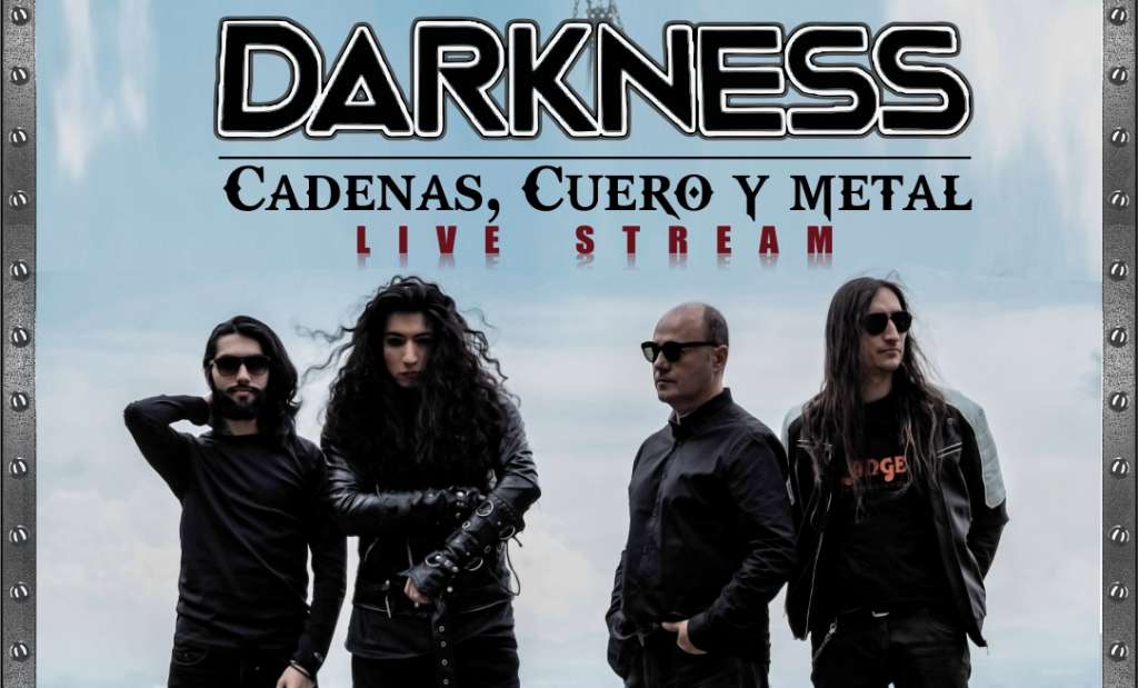 La banda Darkness está integrada por Óscar Orjuela (batería), Héctor Mariño (bajo), Patricio Stiglich (guitarra) y Áleran de Adularia (voz).