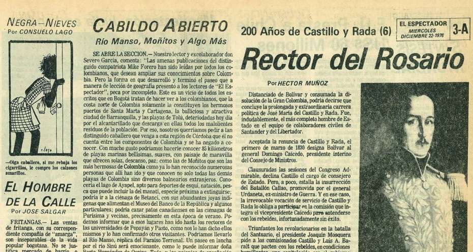 Imagen de la publicación original de esta entrega, llamada "Rector del Rosario".