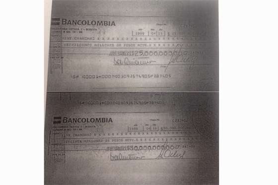 Los supuestos cheques del narcotráfico al senador Jimmy Chamorro.