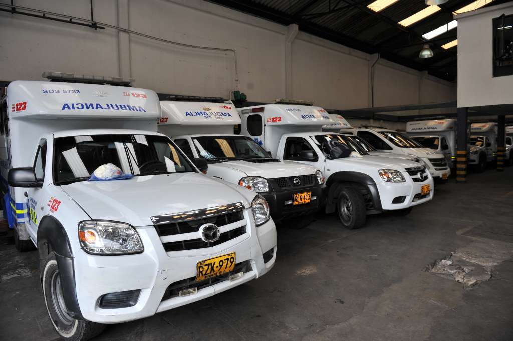 Tripulante de ambulancia del distrito de Bogotá.